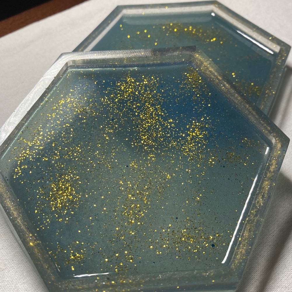 Set of 2 Resin Coasters